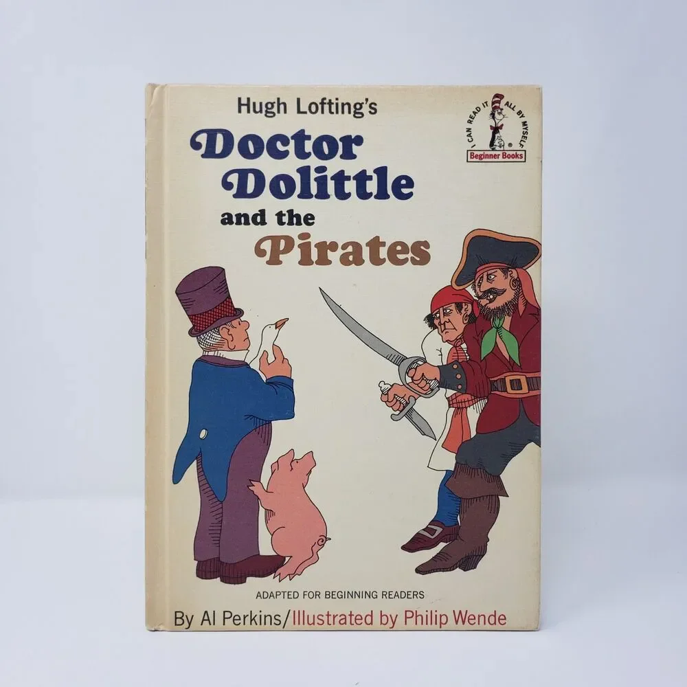 Vintage 1968 Doctor Dolittle And The Pirates By Al Perkins Hard Cover Book